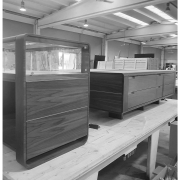 bespoke display cabinets in wood