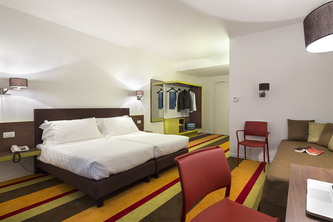 colourful hotel room