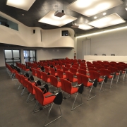 conference room red chairs