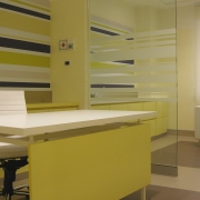 yellow desk and room