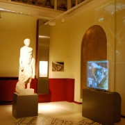 museum hall and statue