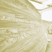 double-curving zebra wood desk production