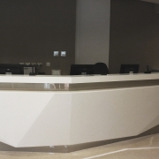 white reception counter
