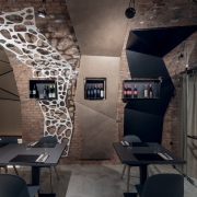 romeo restaurant wine wall
