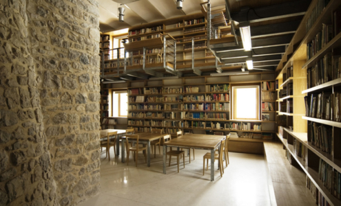 interni biblioteca di Bassiano