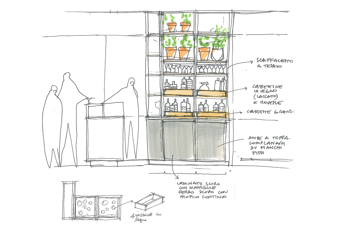 restaurant design sketch
