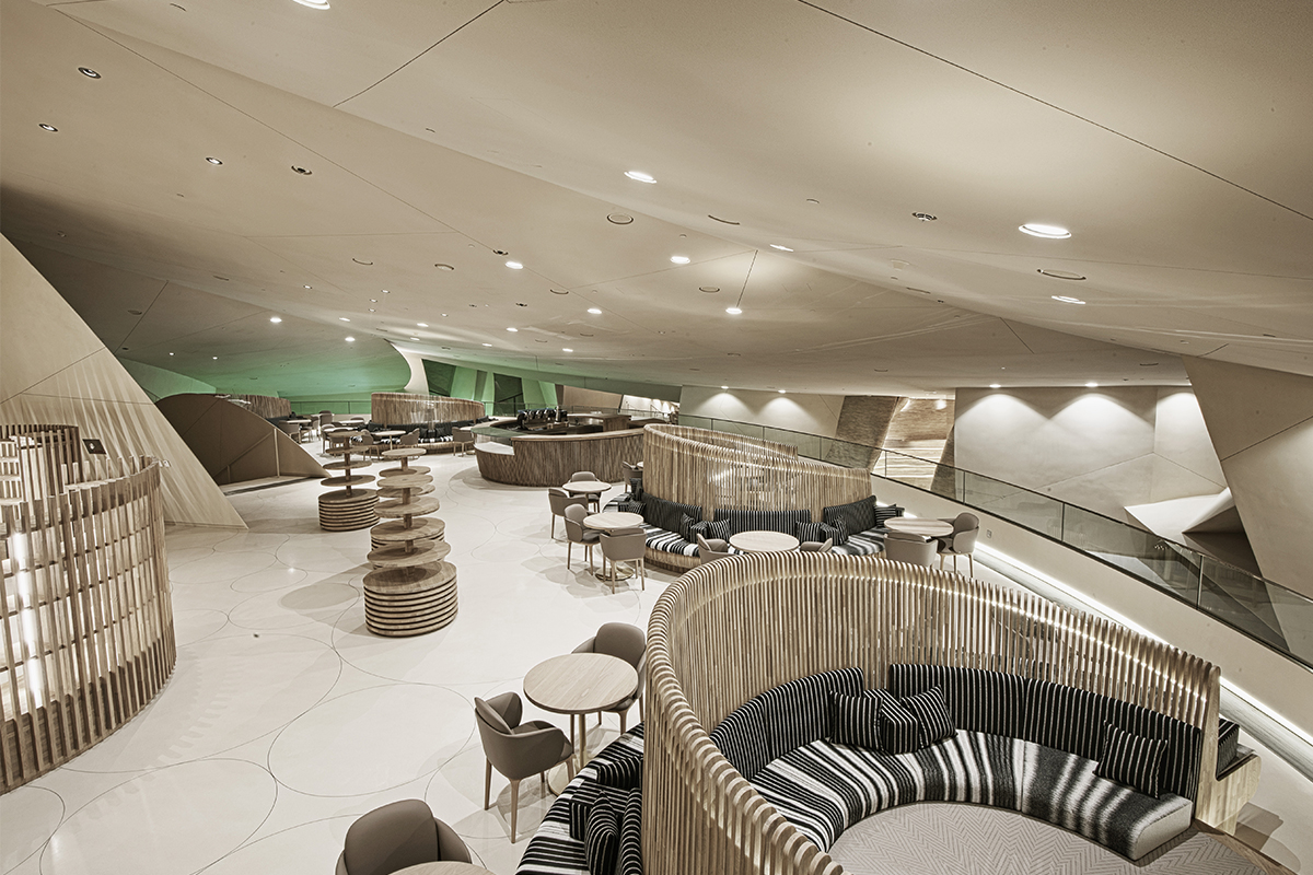 Café 875 National Museum of Qatar delivered by Devoto Design