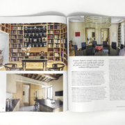 AD style: casa privata di lusso realizzata da Devoto Design – libreria in rovere su misura, arredi spazi living