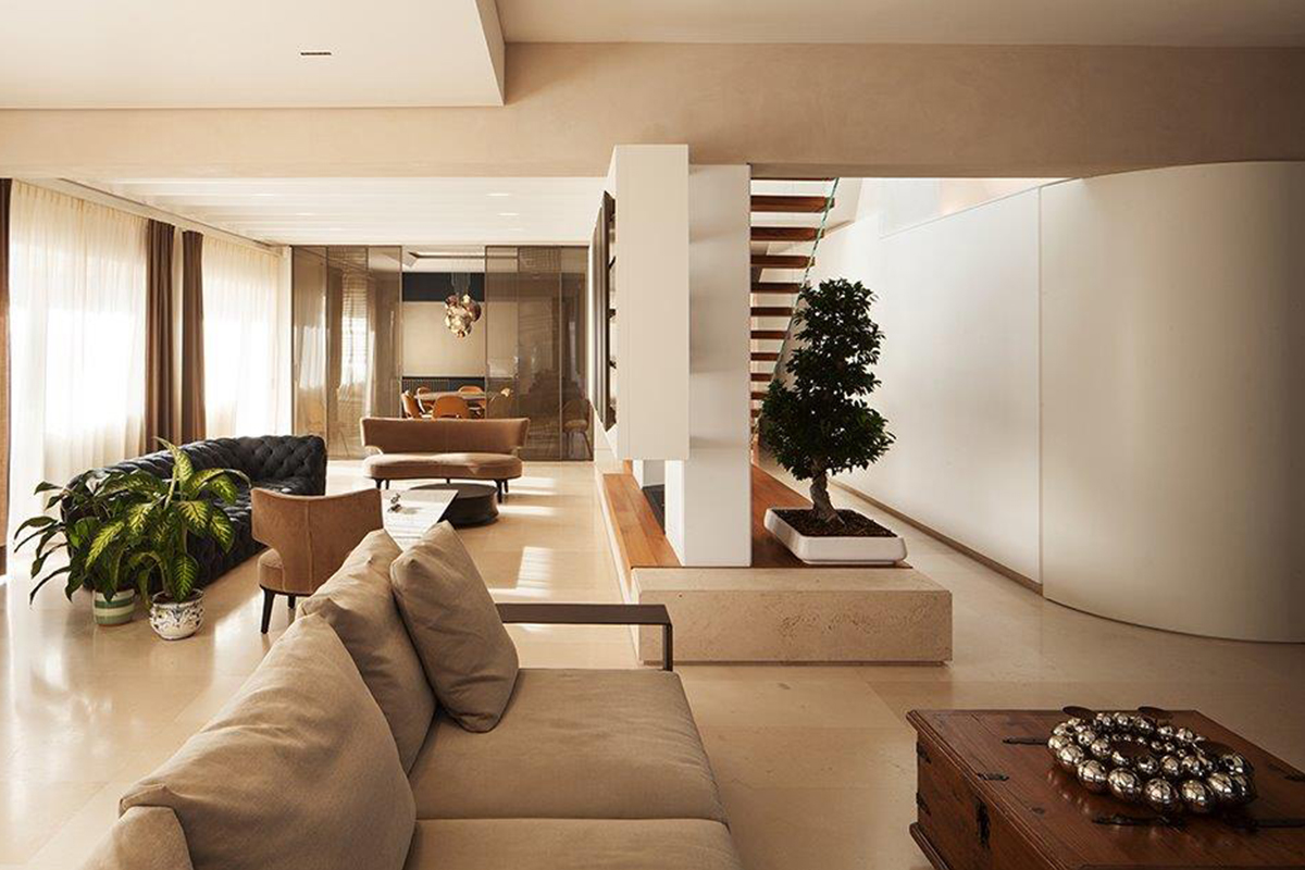 modern and expansive living room