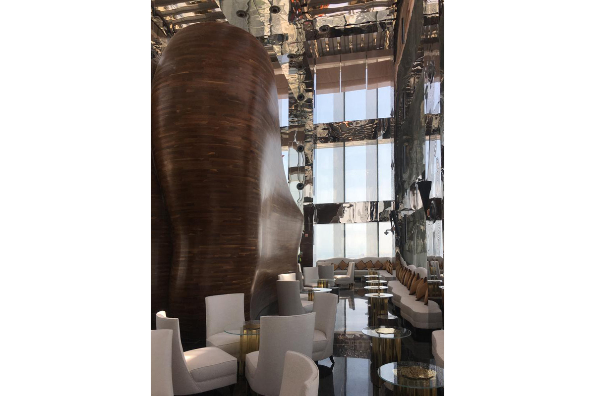 Dettaglio del Vertigo restaurant del Banyan Tree hotel di Doha by Devoto Design