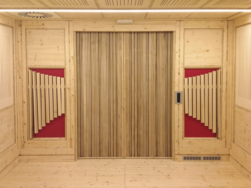 acoustic cladding in wood
