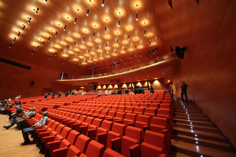 inside Nuvola auditorium