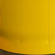 curving yellow wall